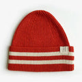 The Rest Organic Cotton Rib Beanie - Tomato Stripe