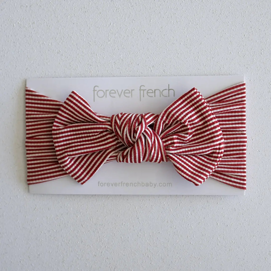 Forever French Bamboo Head Wrap | Peppermint Stripe Ribbed