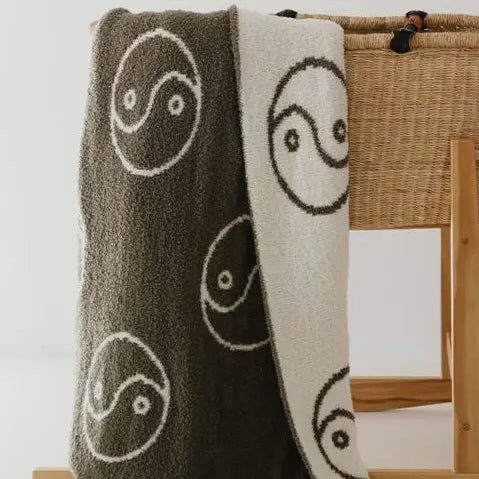 Forever French Plush Blanket | Sage Yin Yang