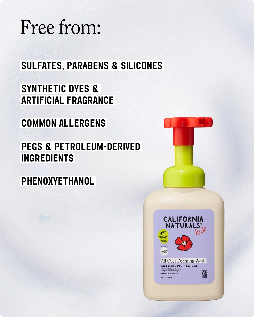 California Naturals Kids All-Over 2-in-1 Foaming Shampoo & Body Wash