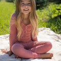 Forever French Bamboo Two Piece Pajamas | Peppermint Stripe Ribbed