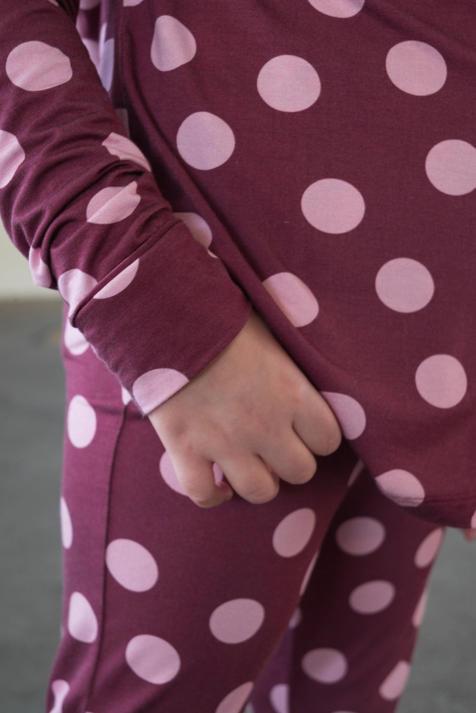 Forever French Bamboo Girls' Bamboo Button Up Lounge Set | Heather Rose Dot