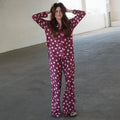 Forever French Baby Women's Bamboo Button-up Lounge Set | Heather Rose Dot