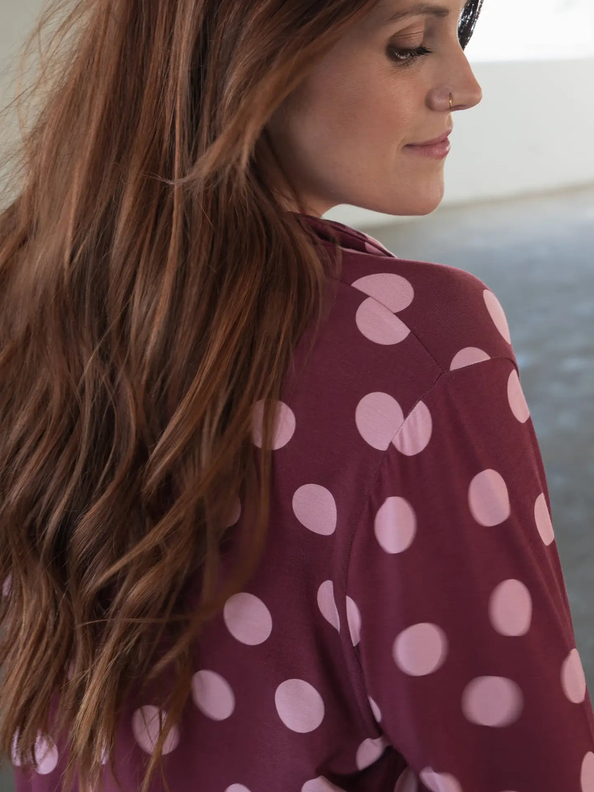Forever French Baby Women's Bamboo Button-up Lounge Set | Heather Rose Dot
