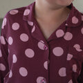 Forever French Bamboo Girls' Bamboo Button Up Lounge Set | Heather Rose Dot