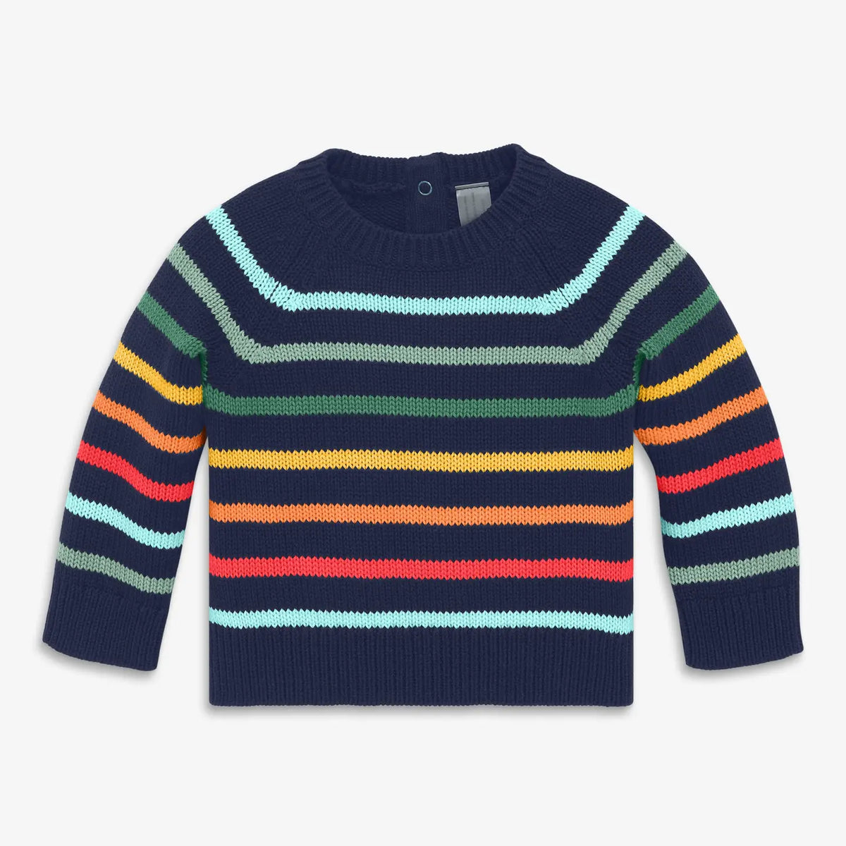 Primary Baby Sweater in Multi-Stripe