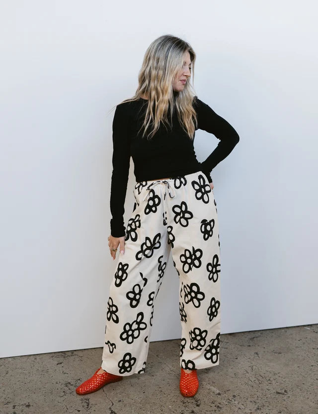 PREORDER: Sonny Label Mumza Twill Pants in Flowerz