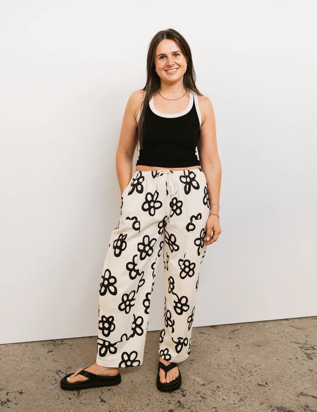 PREORDER: Sonny Label Mumza Twill Pants in Flowerz