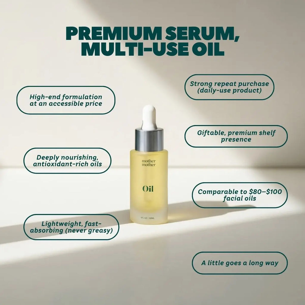 Mother Mother Face + Belly Oil — Premium Antioxidant Serum