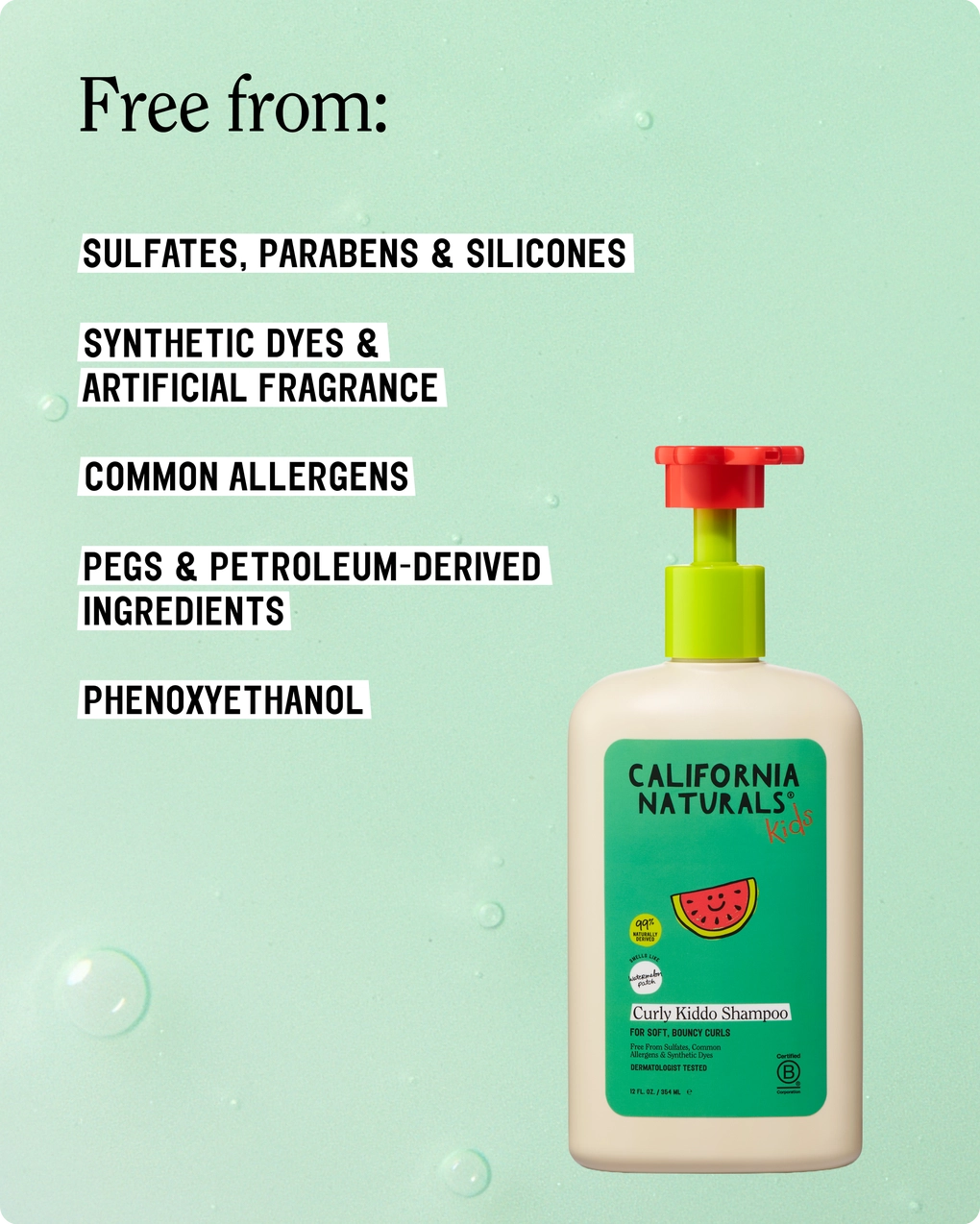 California Naturals Curly Kiddo Shampoo 12oz