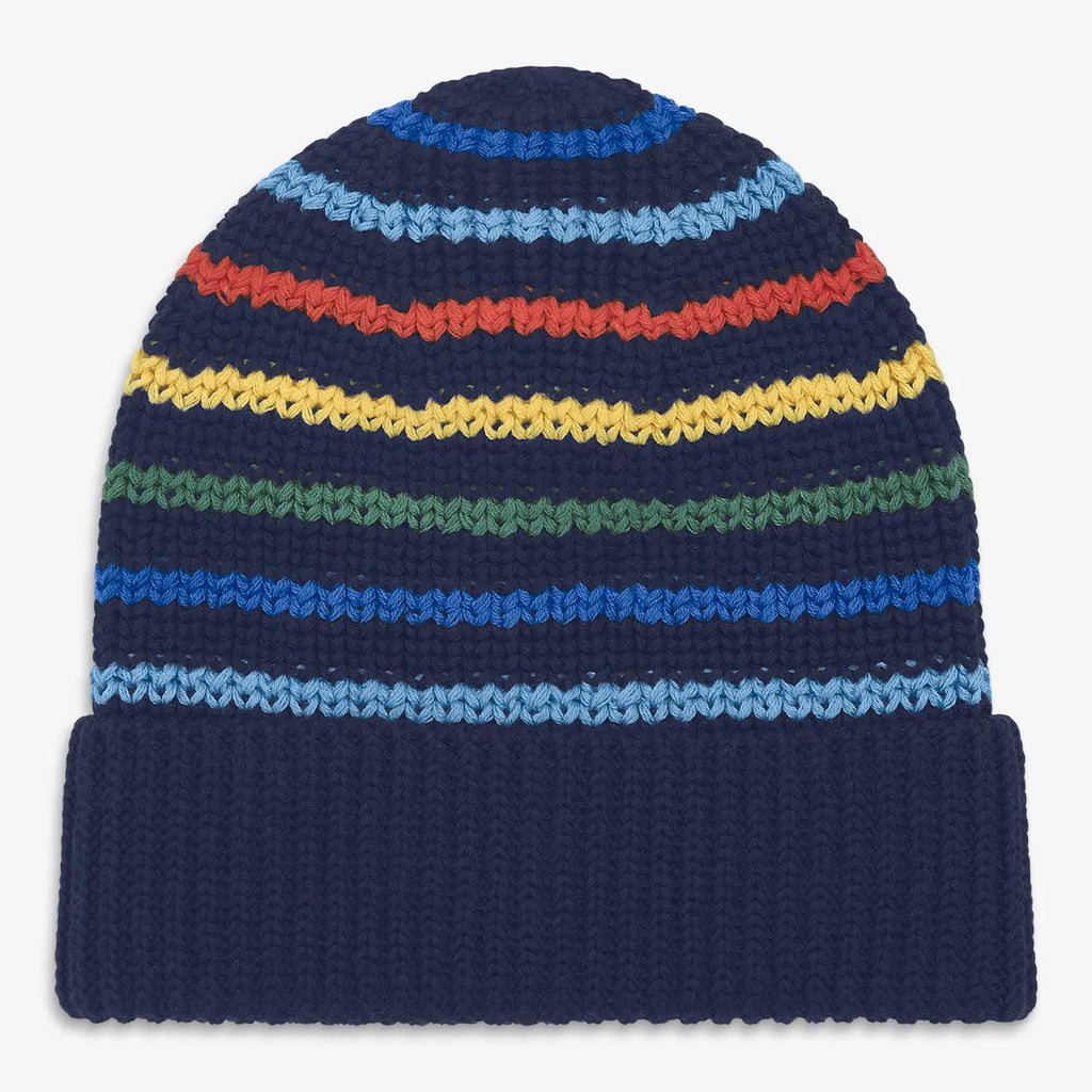 Primary Kids Knit Beanie in Multi-Stripe