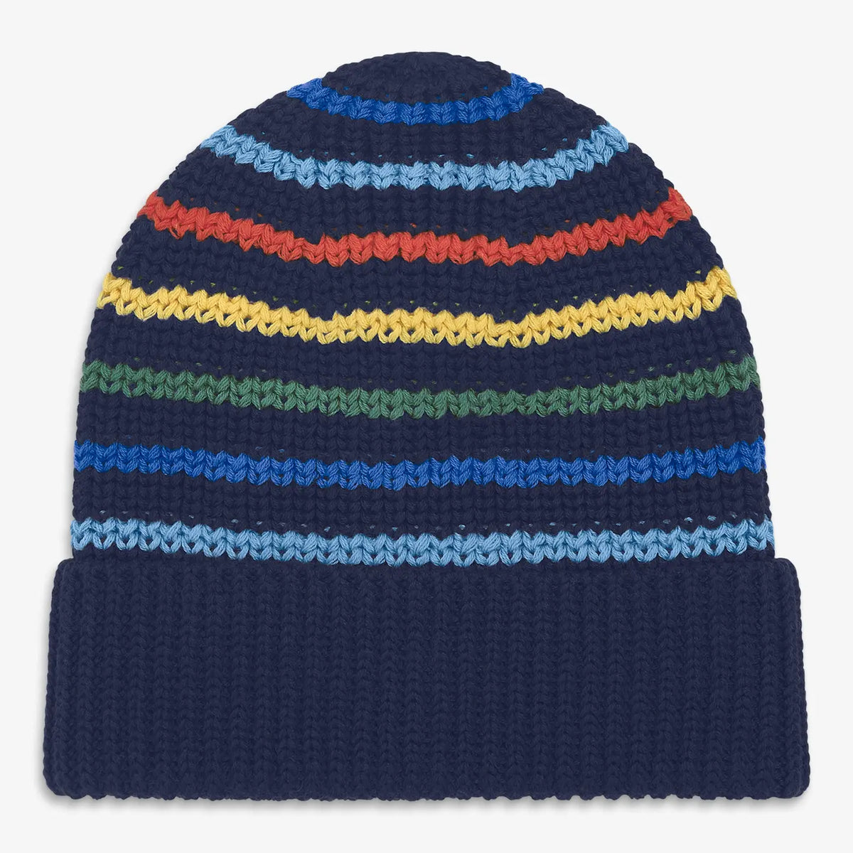 Primary Kids Knit Beanie in Multi-Stripe
