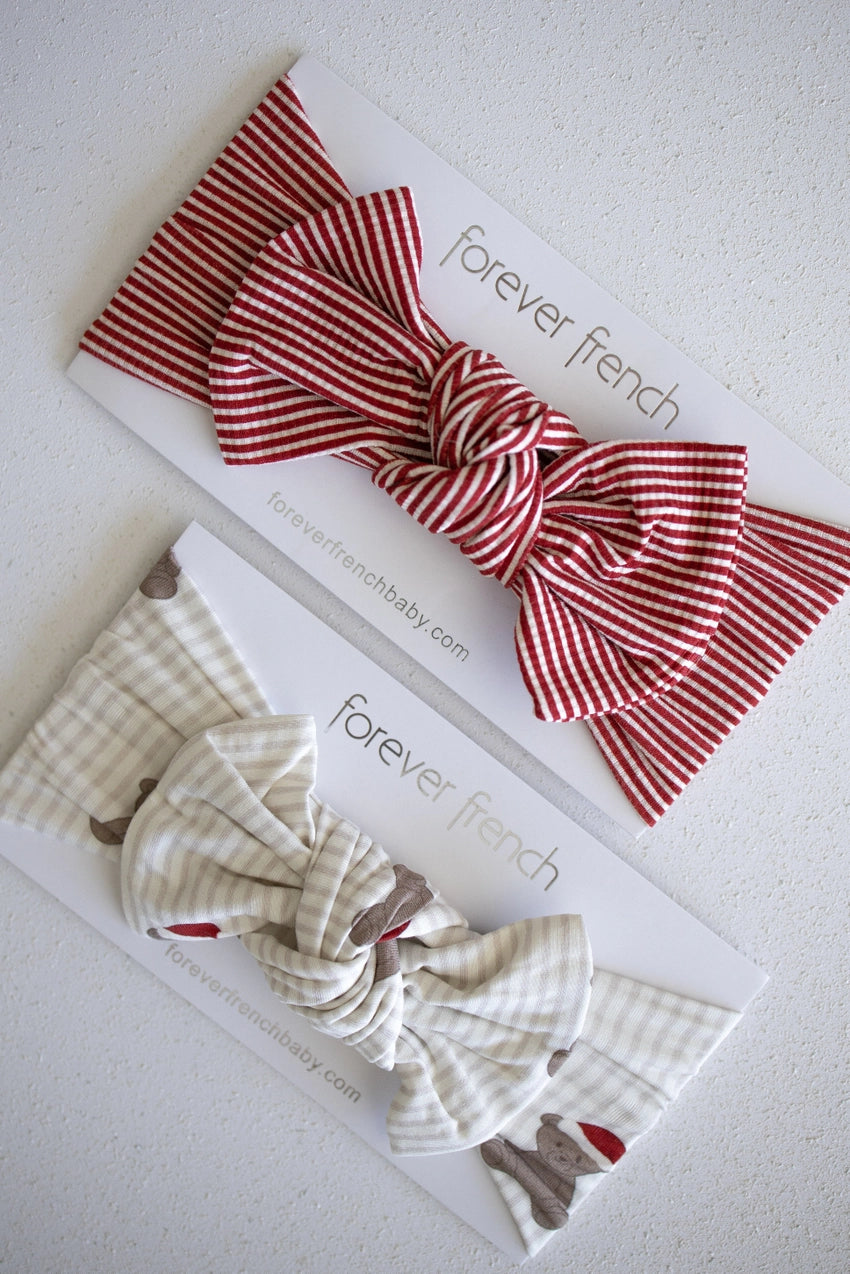 Forever French Bamboo Head Wrap | Peppermint Stripe Ribbed