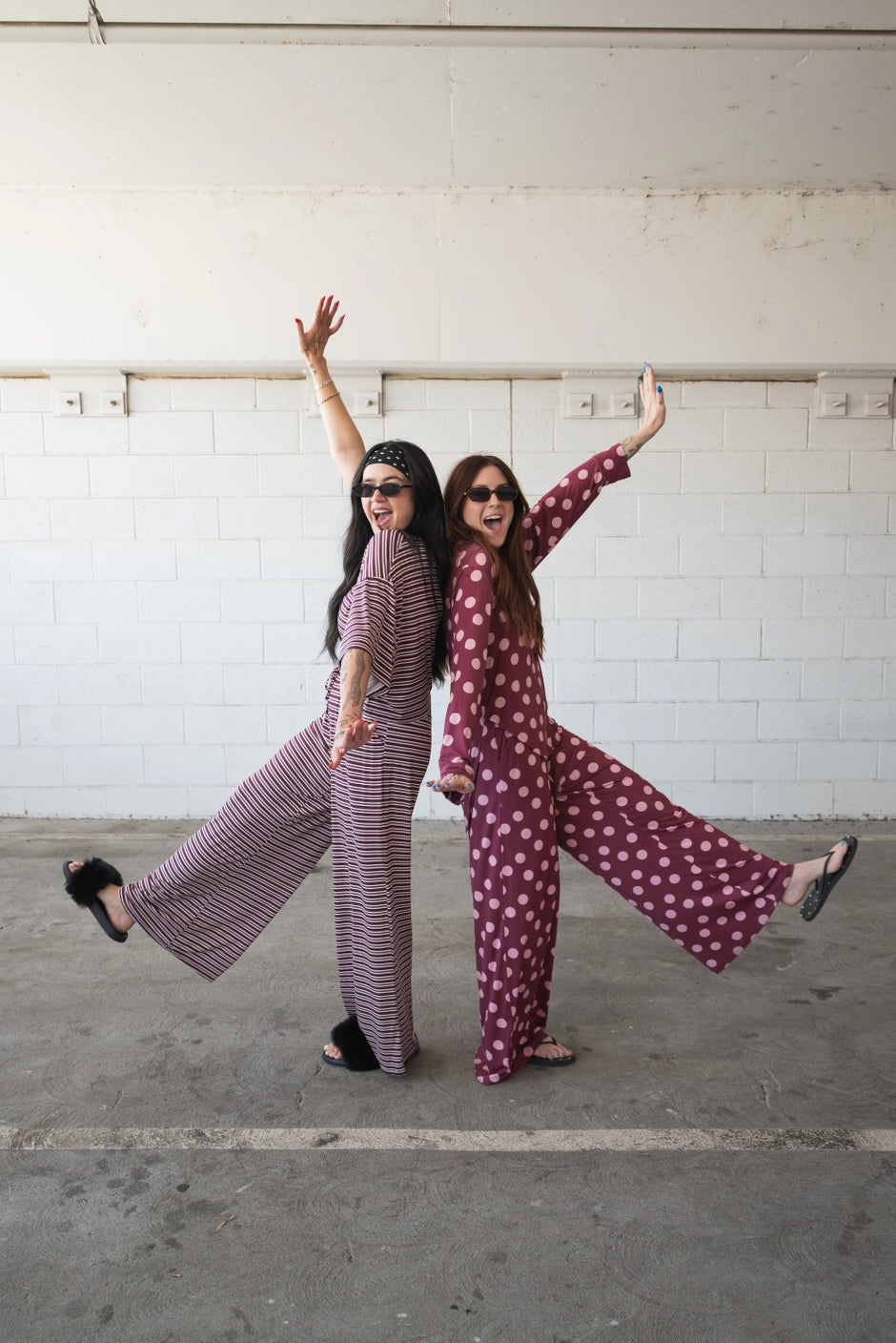 Forever French Baby Women's Bamboo Button-up Lounge Set | Heather Rose Dot